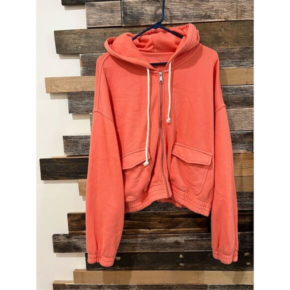 AERIE CROPPED FULL ZIP HOODIE sz XL - Picture 2 of 8